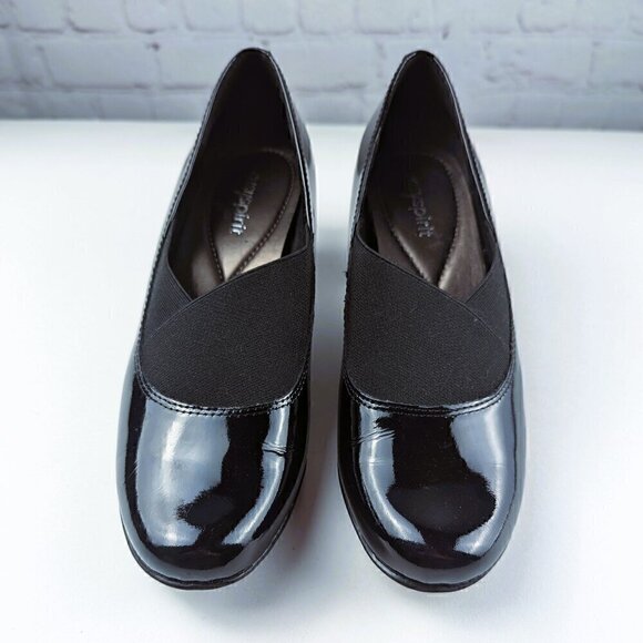 Easy Spirit Black Patent Leather Heels 6.5M - Picture 3 of 11